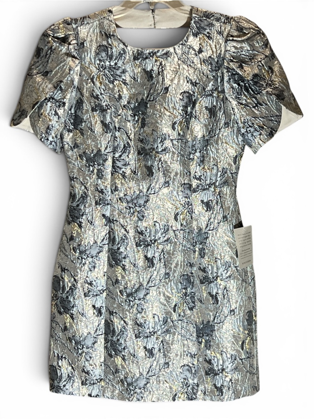 Adelyn Rae Silver Blue Shift Dress SZ S